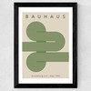 Bauhaus Green Curved Stripes