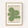 Bauhaus Green Curved Stripes