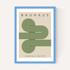Bauhaus Green Curved Stripes