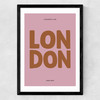 London Typography Pink