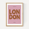 London Typography Pink