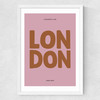 London Typography Pink