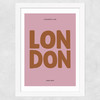 London Typography Pink