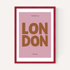 London Typography Pink