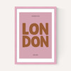 London Typography Pink