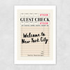 NY Guest Check Unframed Print