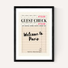 Paris Guest Check