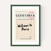 Paris Guest Check