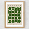 Bauhaus Green Semi Circles Wide Oak Frame