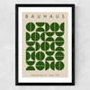 Bauhaus Green Semi Circles Medium Black Frame