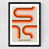 Bauhaus Retro Stripes Medium Black Frame