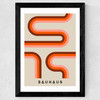 Bauhaus Retro Stripes Wide Black Frame