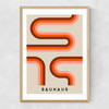 Bauhaus Retro Stripes Narrow Oak Frame