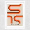 Bauhaus Retro Stripes Wide White Frame