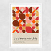 Bauhaus Autumn Mosaic Narrow White Frame