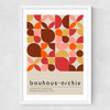 Bauhaus Autumn Mosaic Medium White Frame