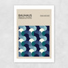 Bauhaus Blue Wave Unframed Print