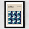 Bauhaus Blue Wave Wide Black Frame