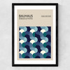 Bauhaus Blue Wave Medium Black Frame