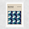 Bauhaus Blue Wave Narrow White Frame