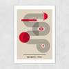 Bauhaus Red Circle Unframed Print