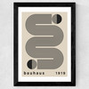 Bauhaus Black Stripes Wide Black Frame