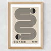 Bauhaus Black Stripes Wide Oak Frame