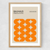 Bauhaus Orange Curves Medium Oak Frame