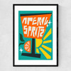 Aperol Spritz Blue Narrow Black Frame