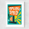 Aperol Spritz Blue Medium White Frame
