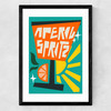 Aperol Spritz Blue Medium Black Frame
