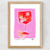 Aperol Spritz Pink Wide Oak Frame