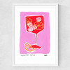 Aperol Spritz Pink Medium White Frame