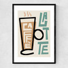 Caffe Latte Narrow Black Frame