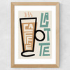 Caffe Latte Wide Oak Frame