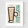 Caffe Latte Medium White Frame