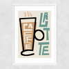Caffe Latte Narrow White Frame