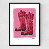 Cowboy Boots Narrow Black Frame