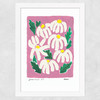 Daisies Flower Wide White Frame