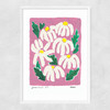 Daisies Flower Narrow White Frame