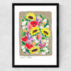 Summer Flower Market Medium Black Frame
