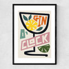 Gin O' Clock Narrow Black Frame