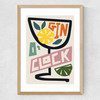 Gin O' Clock Medium Oak Frame