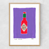 Purple Hot Sauce Narrow Oak Frame