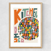 Retro Kitchen Disco Medium Oak Frame