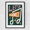 Let's Dance The Night Away Narrow Black Frame
