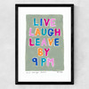 Live Laugh Leave by 9PM Medium Black Frame