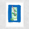 Mojito Blue Narrow White Frame