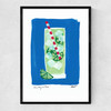 Mojito Blue Narrow Black Frame