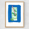 Mojito Blue Medium Oak Frame